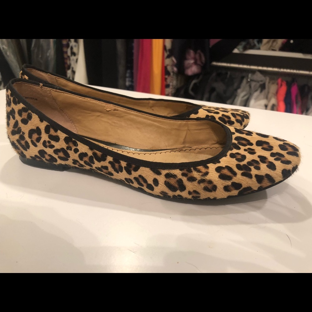 Leopard Calfhair ballet flats